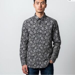🆕The Kooples Lace Paisley Long Sleeve Shirt NWT